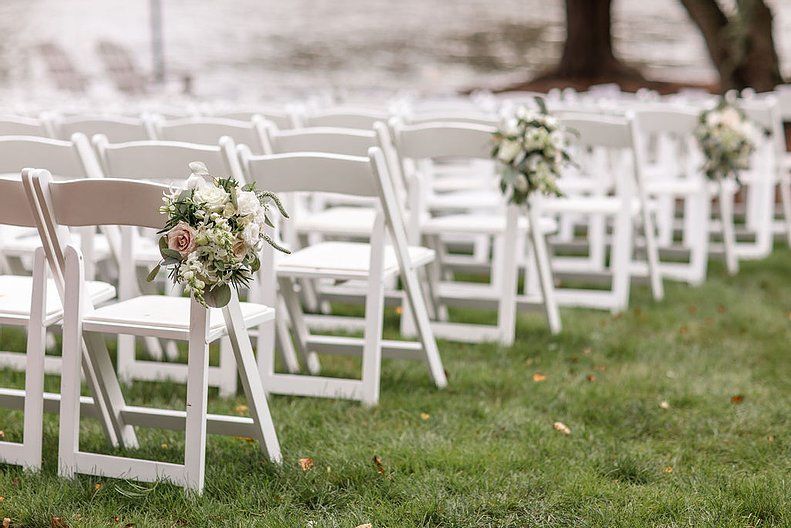 outdoor white wedding chairs